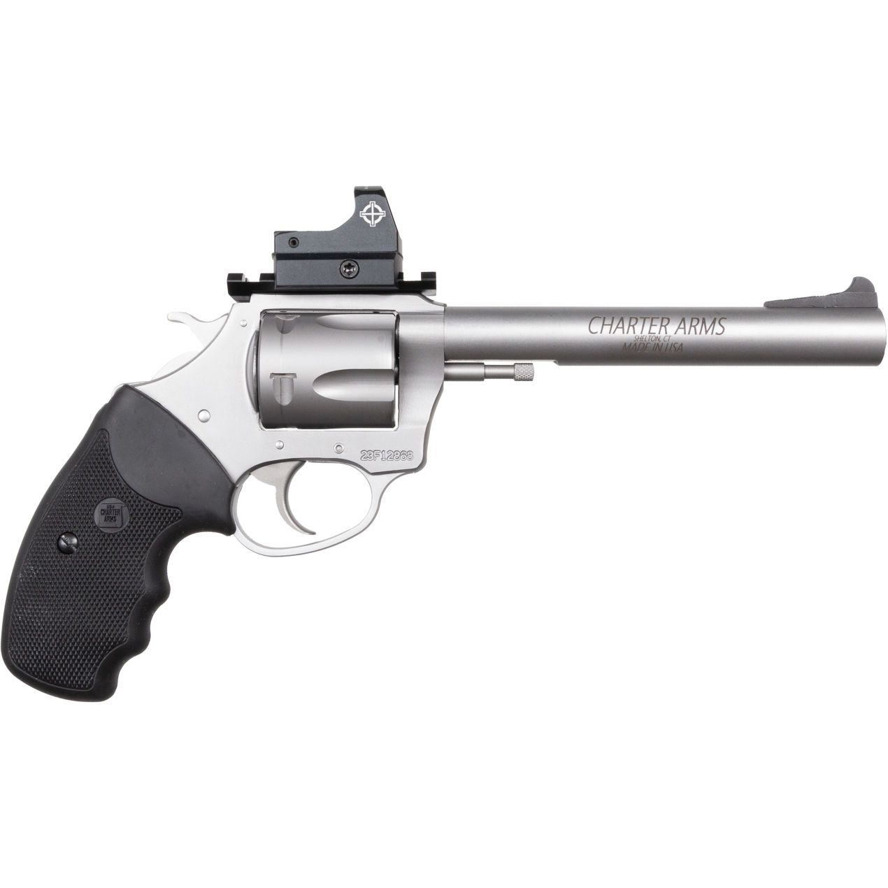 Handguns Charter Arms 6" 357Magnum|38Special CHA 73565 TARGET MASTIFF    357 6    5SHT OR    SS • Model: 6"